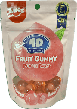 Amos gummy 65gm*36 peach view 1